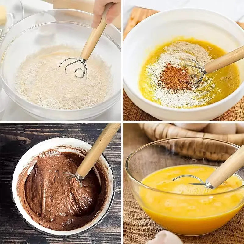 Danish Dough Whisk – Stainless Steel Bread & Pastry Mixer Danish Dough Whisk Axl