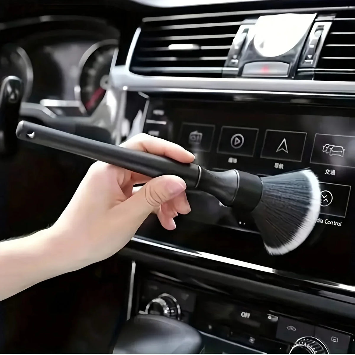 Car Interior Detailing Brush – Soft Bristle Dashboard Duster Car Detailing Brush Axl