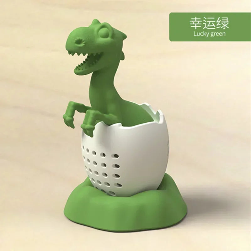 Dinosaur Silicone Tea Infuser – Reusable Loose Leaf Strainer Tea Infuser Axl Green