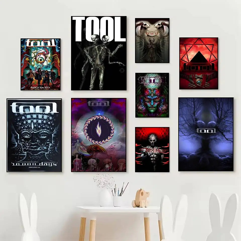Tool Band Lollapalooza Texas Poster – Waterproof Self-Adhesive Concert Wall Poster Axl