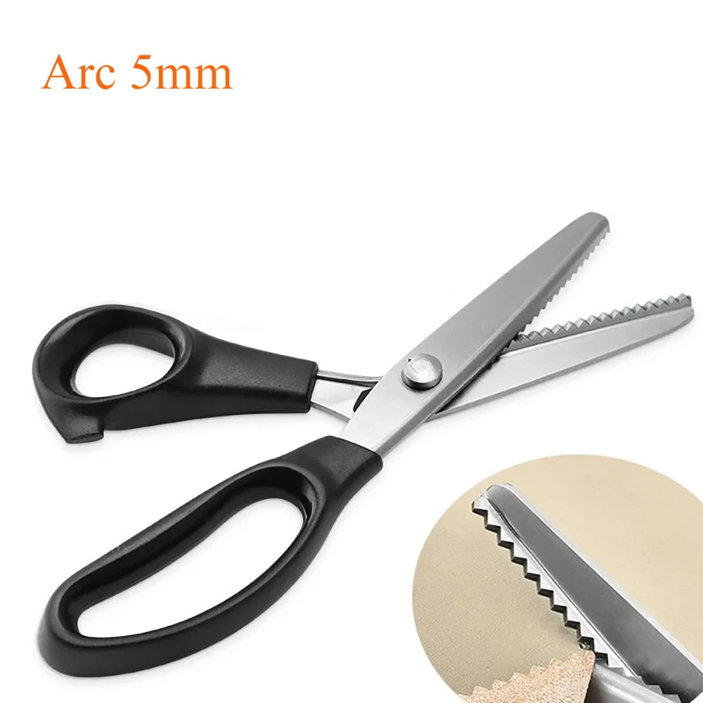Zigzag Pinking Shears – Stainless Steel Fabric & Lace Scissors Pinking Shears Axl Arc 5mm