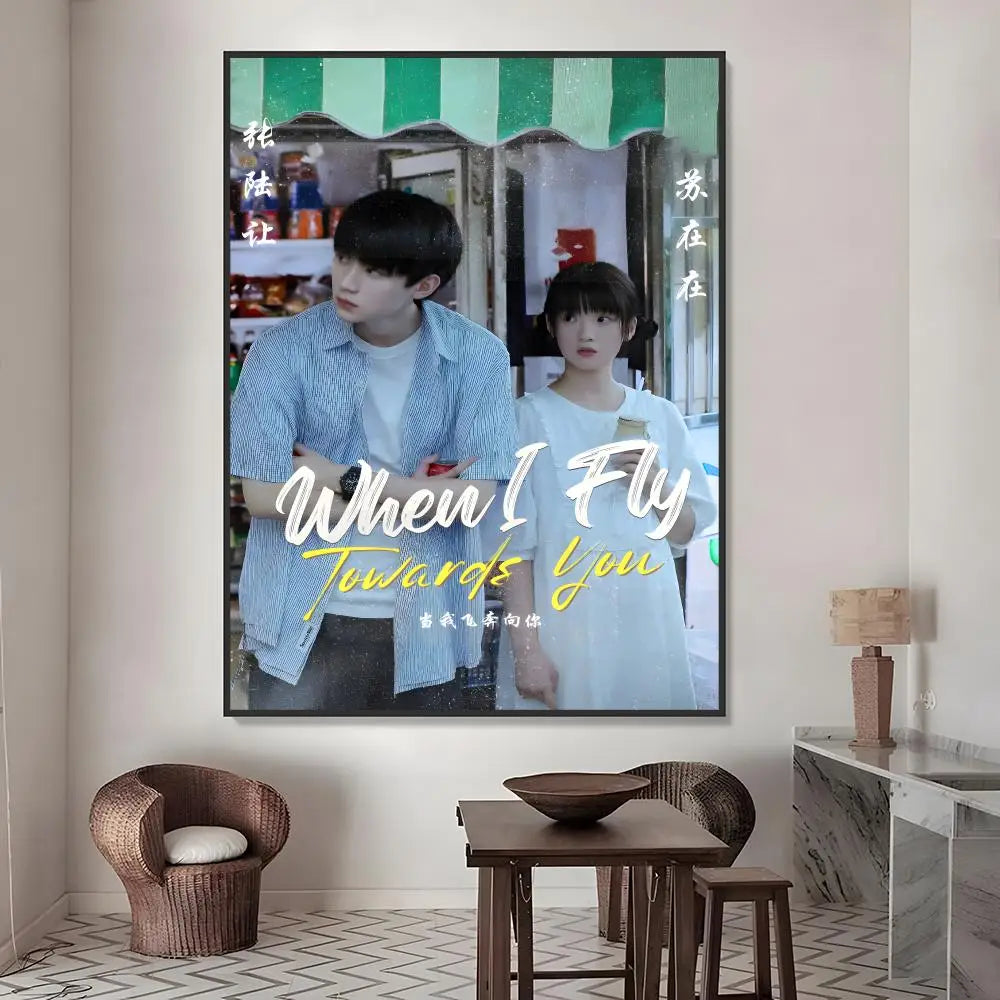 When I Fly Towards You HD Waterproof Wall Poster Sticker Wall Poster Sticker Axl White04 15X20cmNoframe