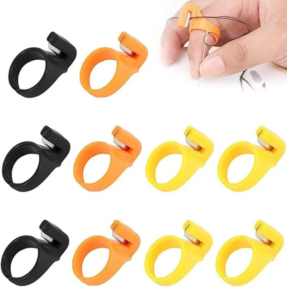 Finger Thimble Thread Cutter Ring – Plastic Sewing Tool 3/10pc Sewing Thimble Tool Axl
