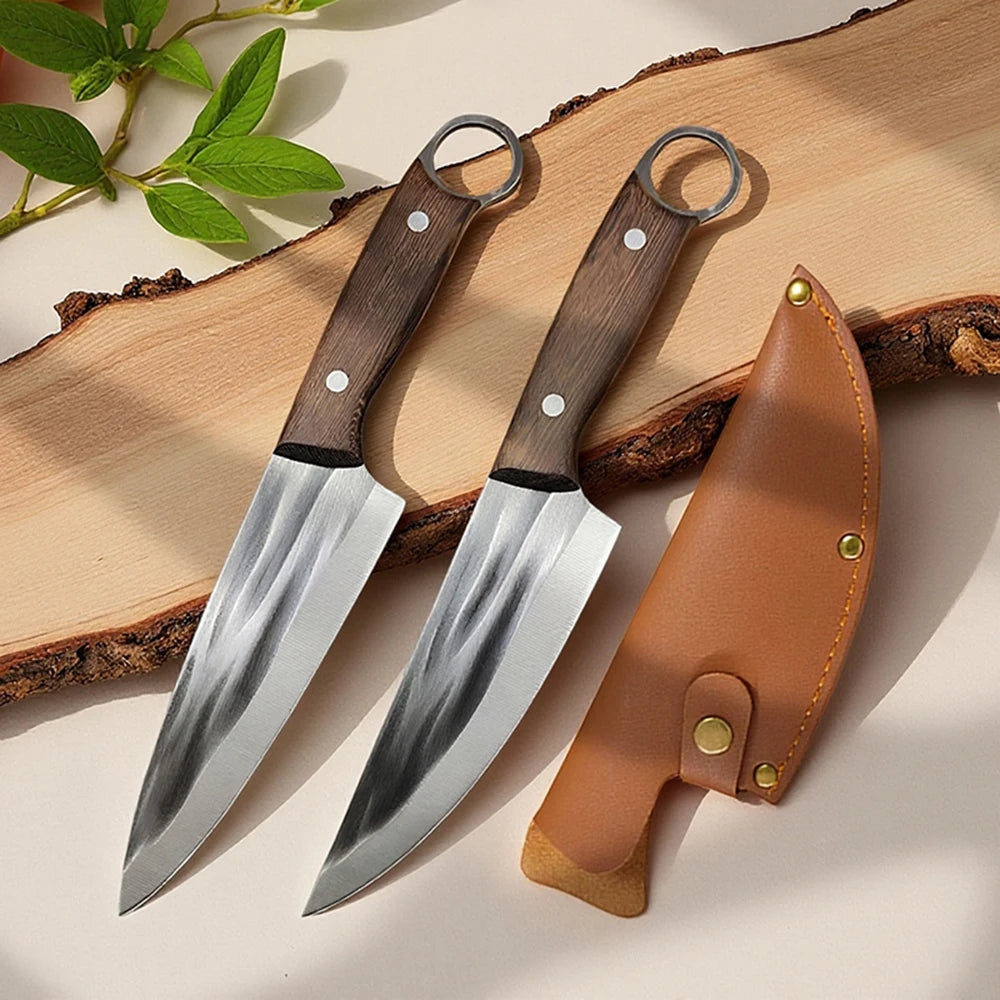 Hand Forged Full Tang Kitchen Chef Knife – Wenge Wood Handle Chef Kitchen Knife Axl