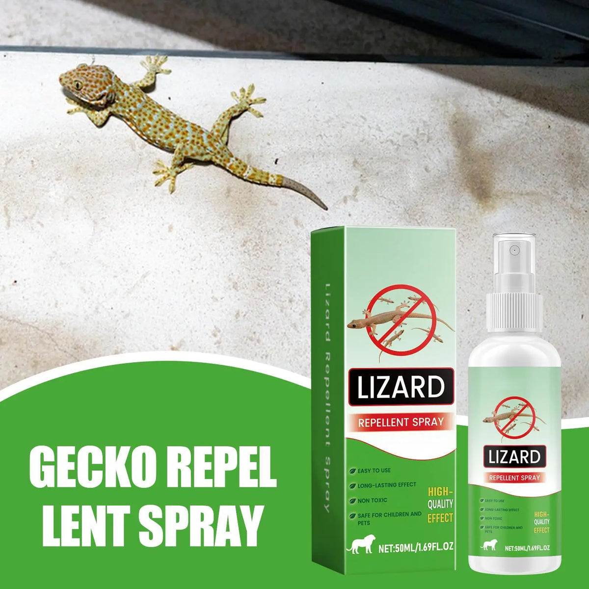 Lizard & Gecko Repellent Spray 50ml – Natural Lavender Oil Reptile Repellent Spray Axl