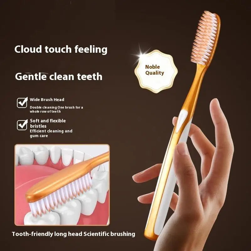6-Pack Large Head Soft Bristle Toothbrush | Anti-Slip U-Shape Soft Bristle Toothbrush Axl