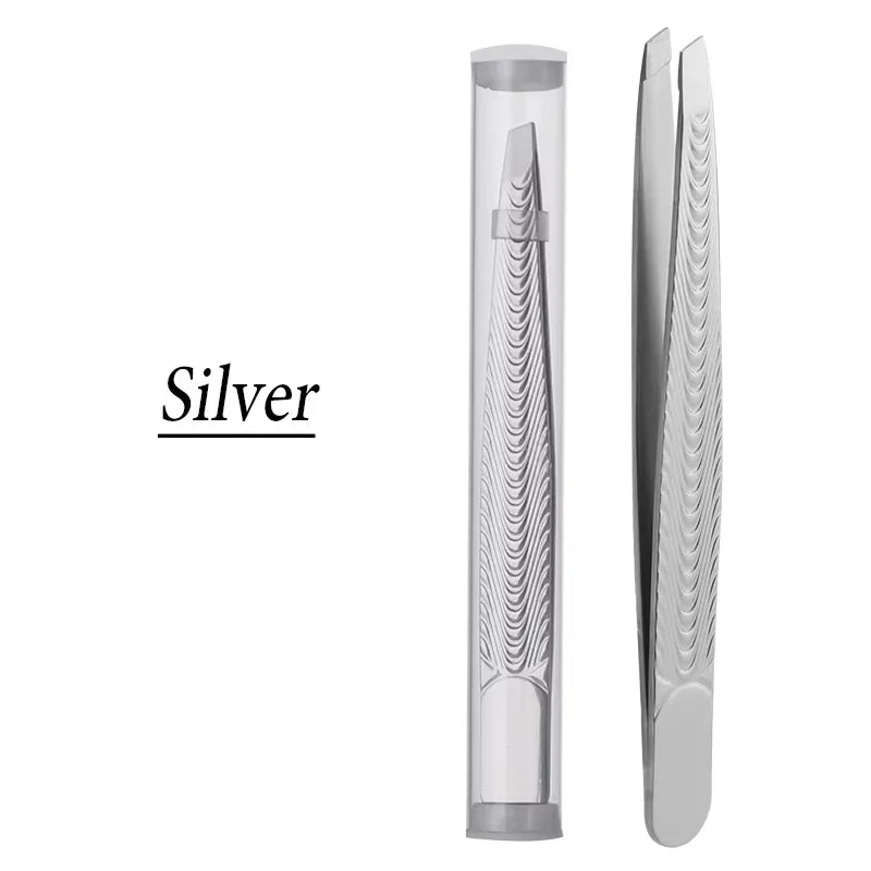 Professional Stainless Steel Tweezers – Eyebrow & Lash Tool Precision Tweezers Axl 1pcs A