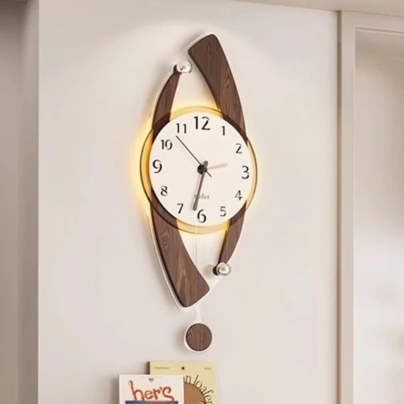 Nordic Minimalist Acrylic Wall Clock – Large Luminous Retro Wall Clock Axl