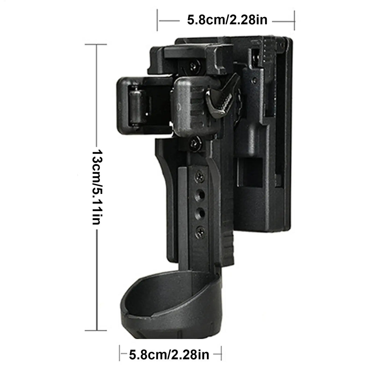 Quick-Release Flashlight Belt Holster | Duty Belt Mount Flashlight Belt Holster Axl