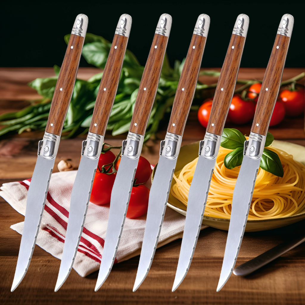 Serrated Steak Knives Set – 4, 6 or 8 Piece Sharp Table Knife Steak Knife Set Axl