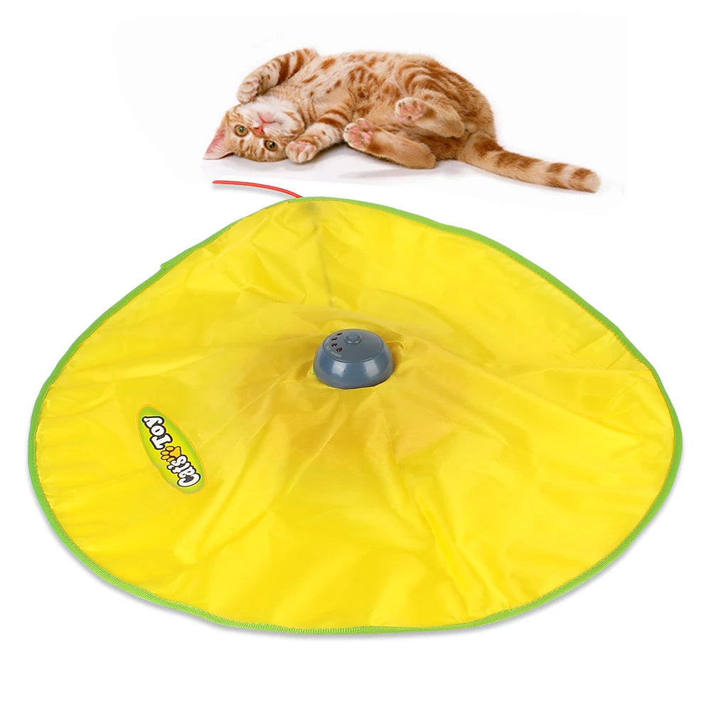 Electric Interactive Cat Toy – 4-Speed Undercover Mouse & Feather Interactive Cat Toy Axl