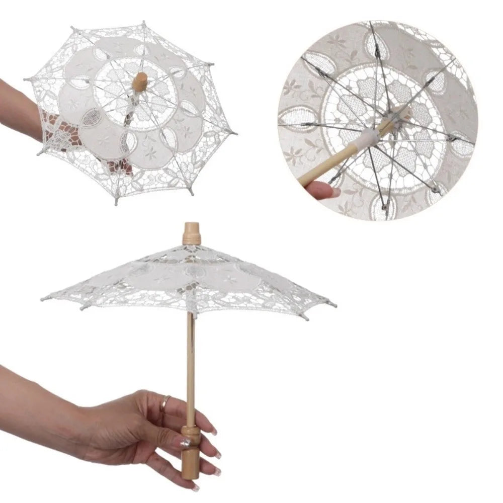 Lace Parasol Umbrella – Wedding Prop & Flower Girl Décor Decorative Lace Parasol Axl