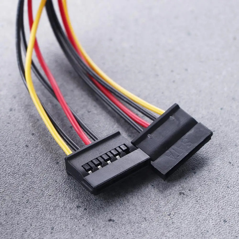 4-Pin Molex IDE to Dual SATA Power Adapter Cable – 20cm SATA Power Adapter Axl