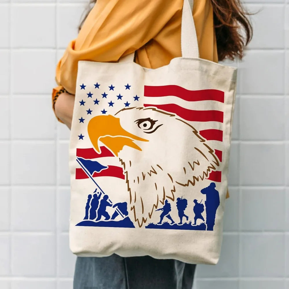 12x12 Independence Day Eagle Flag Stencil – Reusable PET Painting Stencil Axl