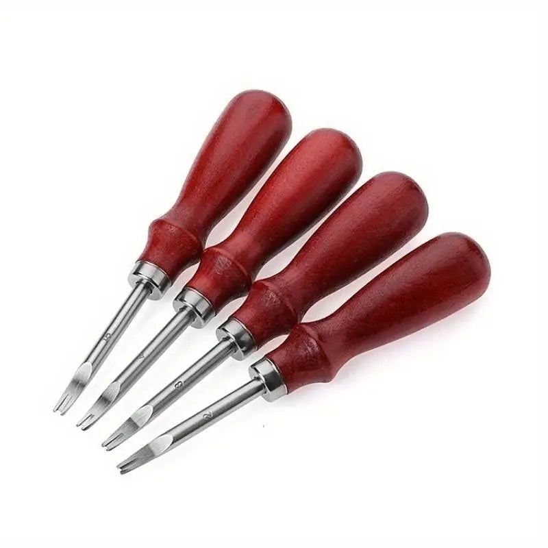 Beech Handle Leather Edge Trimmer & Rounding Tool – DIY Craft Leather Craft Tool Axl