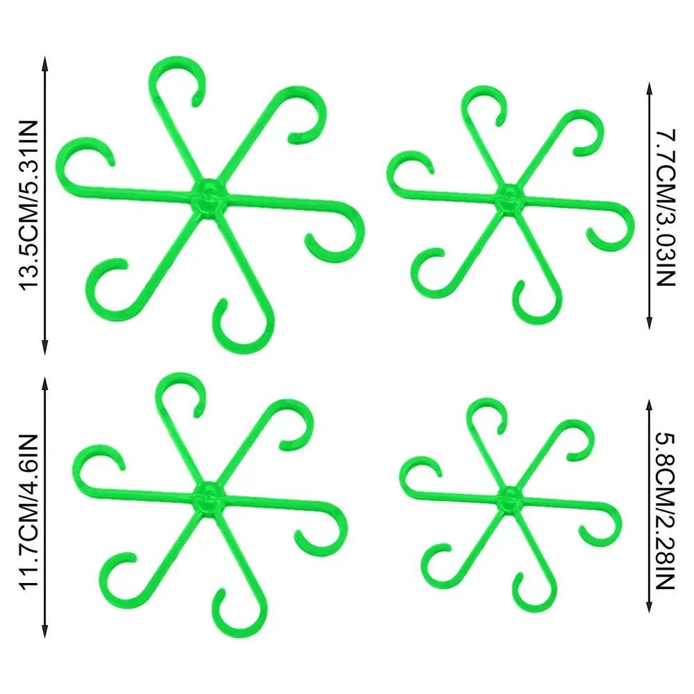 4-Piece Plant Stem Support Set for Climbing Indoor Plants Plant Stem Support Axl Green