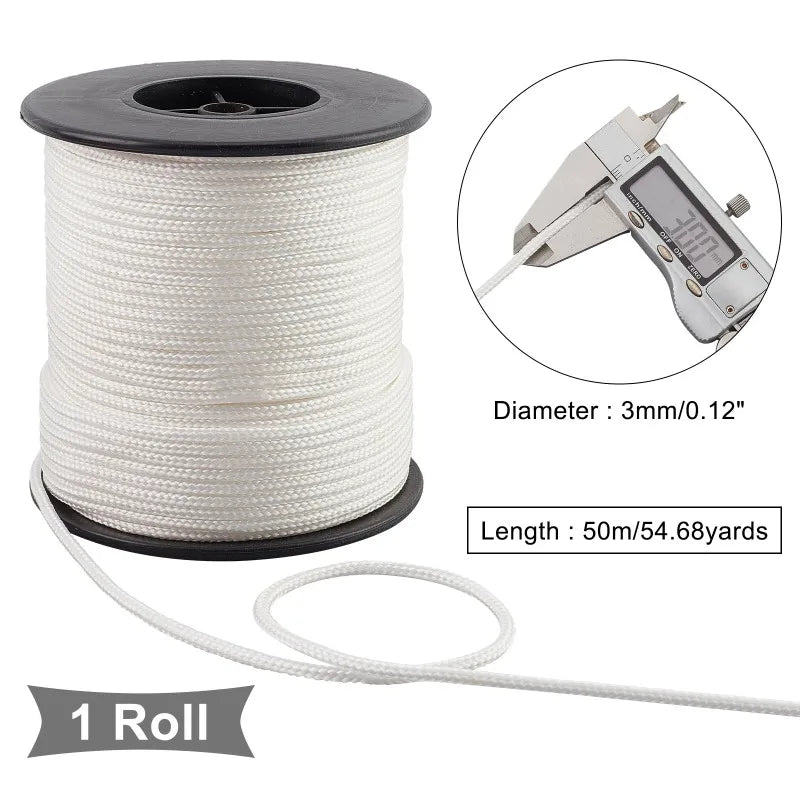 3mm Red Braided Nylon Paracord 54 Yards – Camping & DIY Rope Braided Nylon Rope Axl AECH04-11910