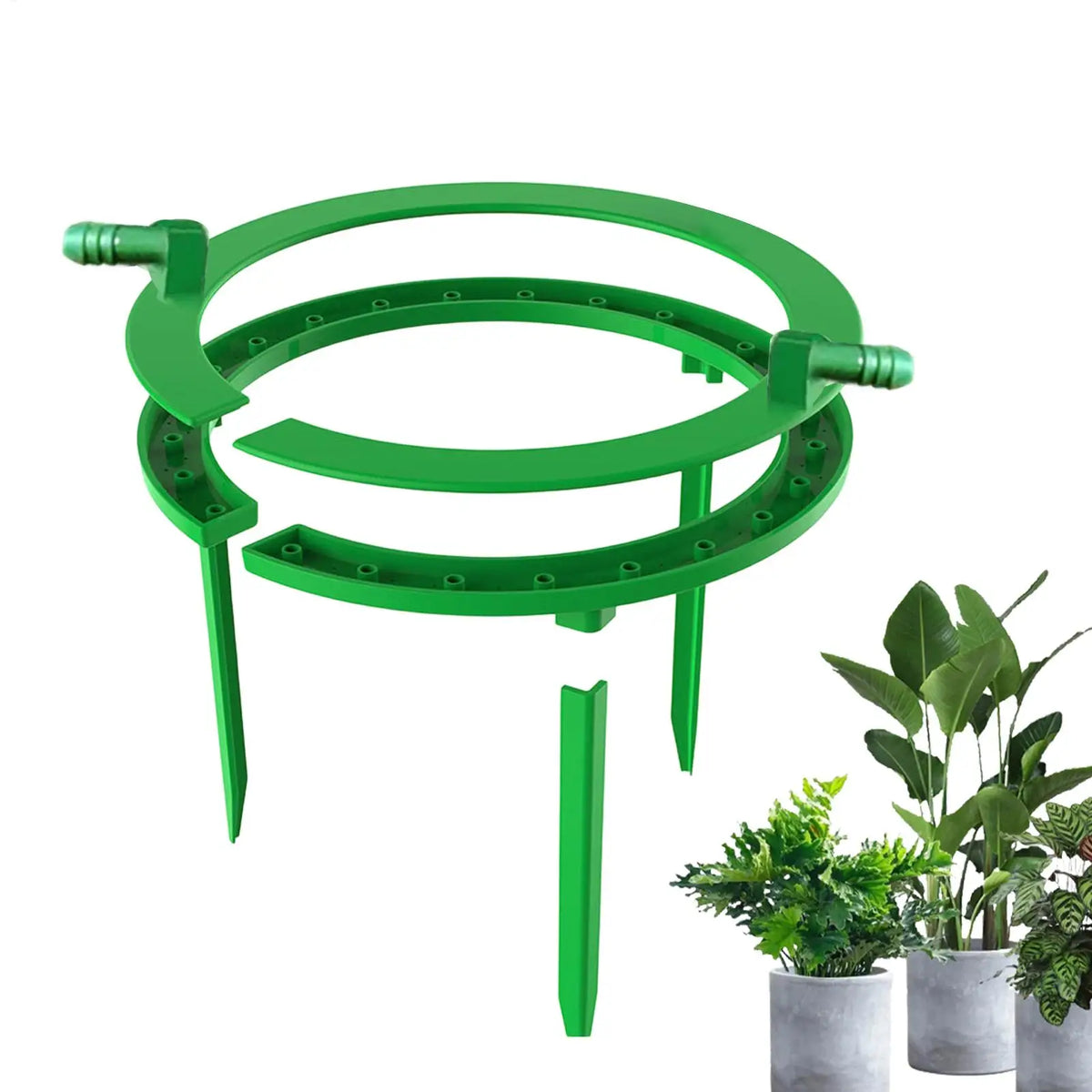 Drip Irrigation Ring – Plant Watering Emitter & 3-Leg Support Drip Irrigation Ring Axl