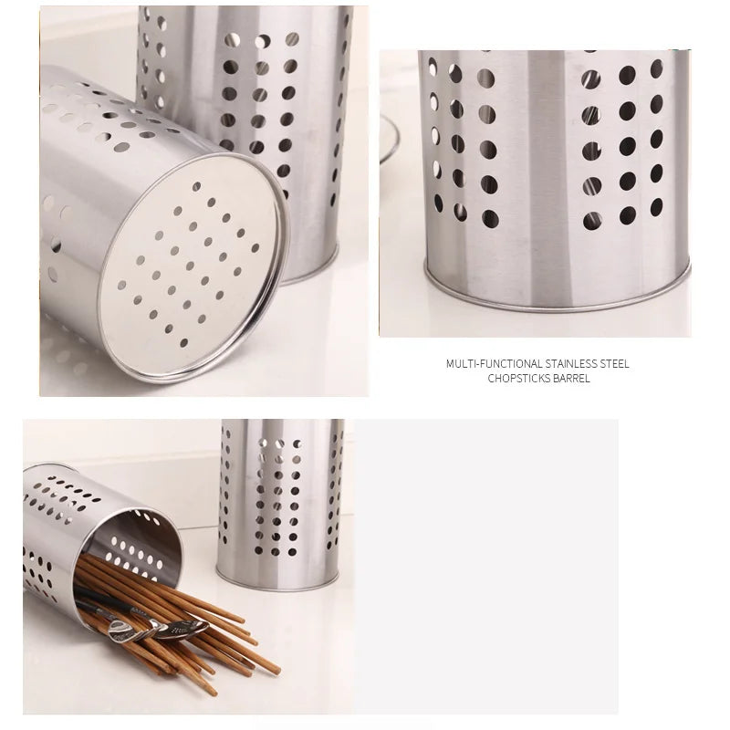 Stainless Steel Utensil Holder & Silverware Drying Rack Utensil Holder Axl