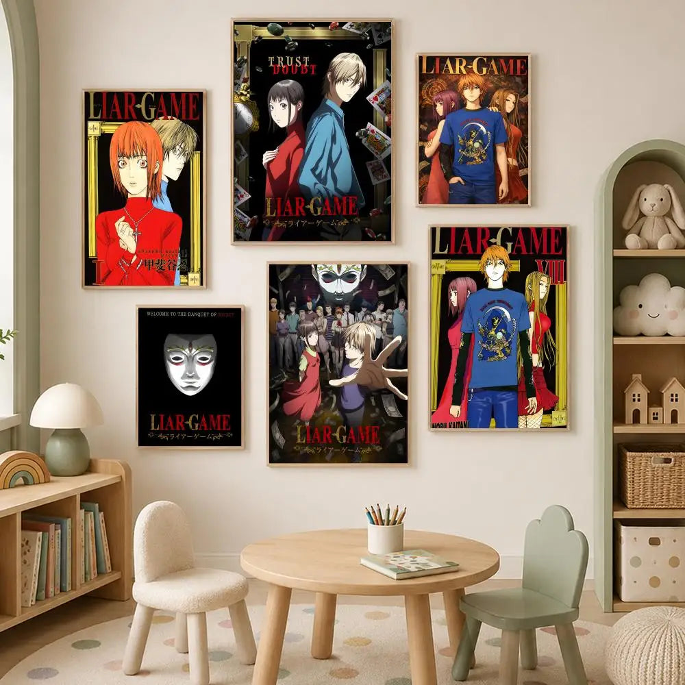 Liar Game Poster Self-Stick HD PVC Waterproof Wall Art Decor Wall Art Poster Axl