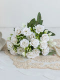 Artificial Silk Rose Bouquet – UV-Proof Wedding & Home Decor Artificial Silk Flowers Axl color 7 1 pc