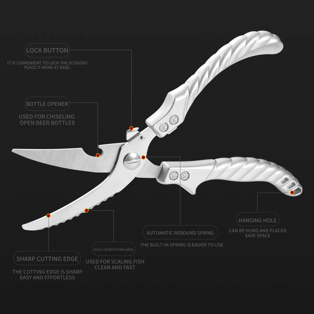 7-in-1 Multifunctional Kitchen Scissors & Cooking Shears Kitchen Scissors Axl 1pcs