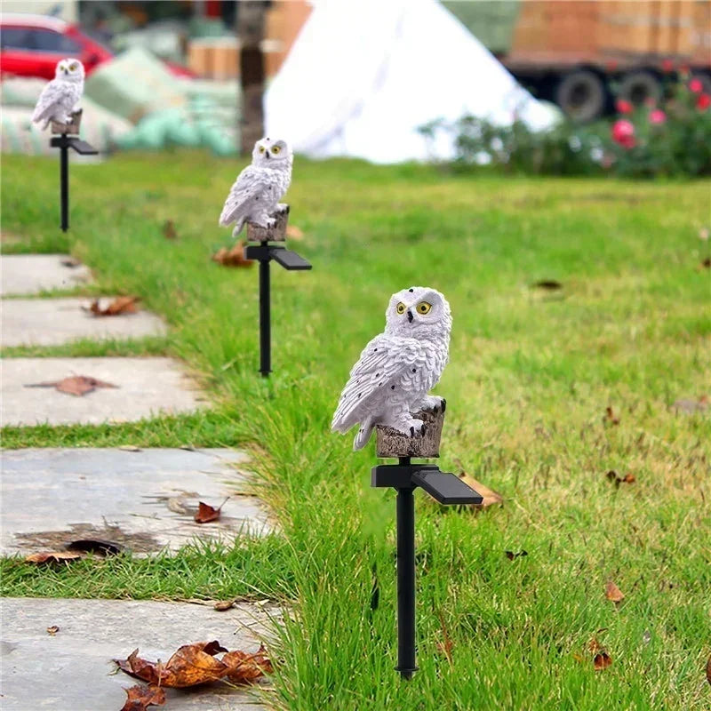 Solar Owl LED Garden Lawn Light – Waterproof Outdoor Pathway Lamp Solar Garden Lamp Axl