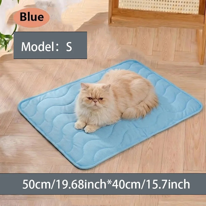 KEMORELA Cooling Pet Mat – Ice Silk Bed for Dogs & Cats Pet Cooling Mat Axl 50x40cm