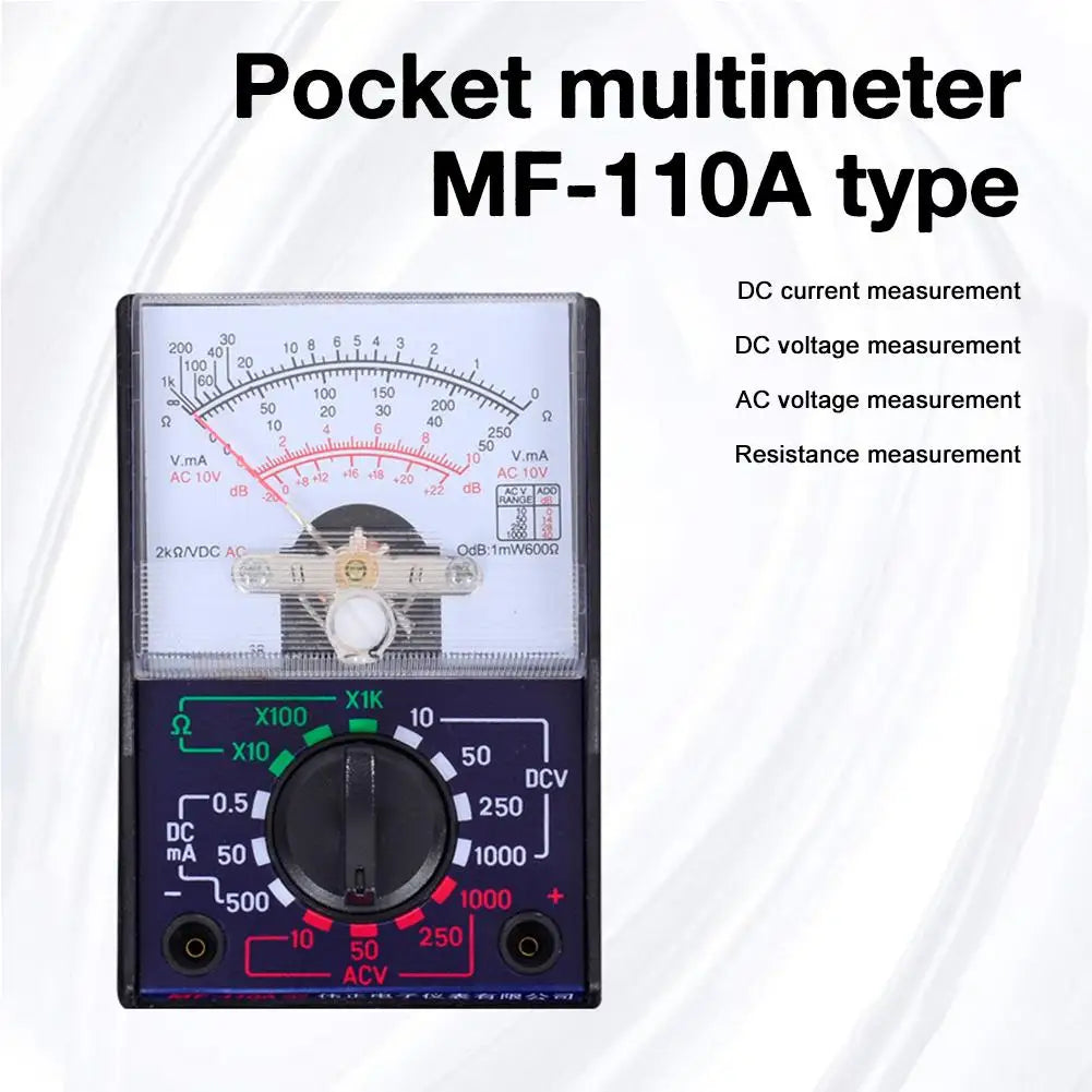 Pocket Analog Multimeter – AC/DC Voltage & Ohm Tester 110A Analog Multimeter Axl