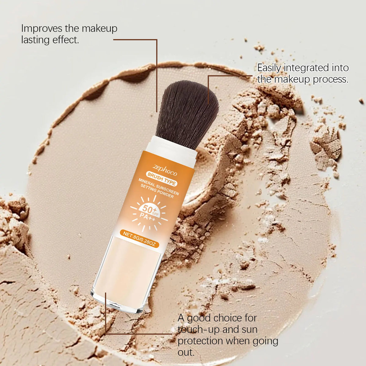 SPF 50+ Sunscreen Setting Powder – Matte Translucent 8g Sunscreen Setting Powder Axl