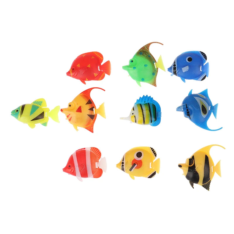 10 Pcs Artificial Floating Fish Aquarium Tank Decor Ornaments Aquarium Decor Ornament Axl