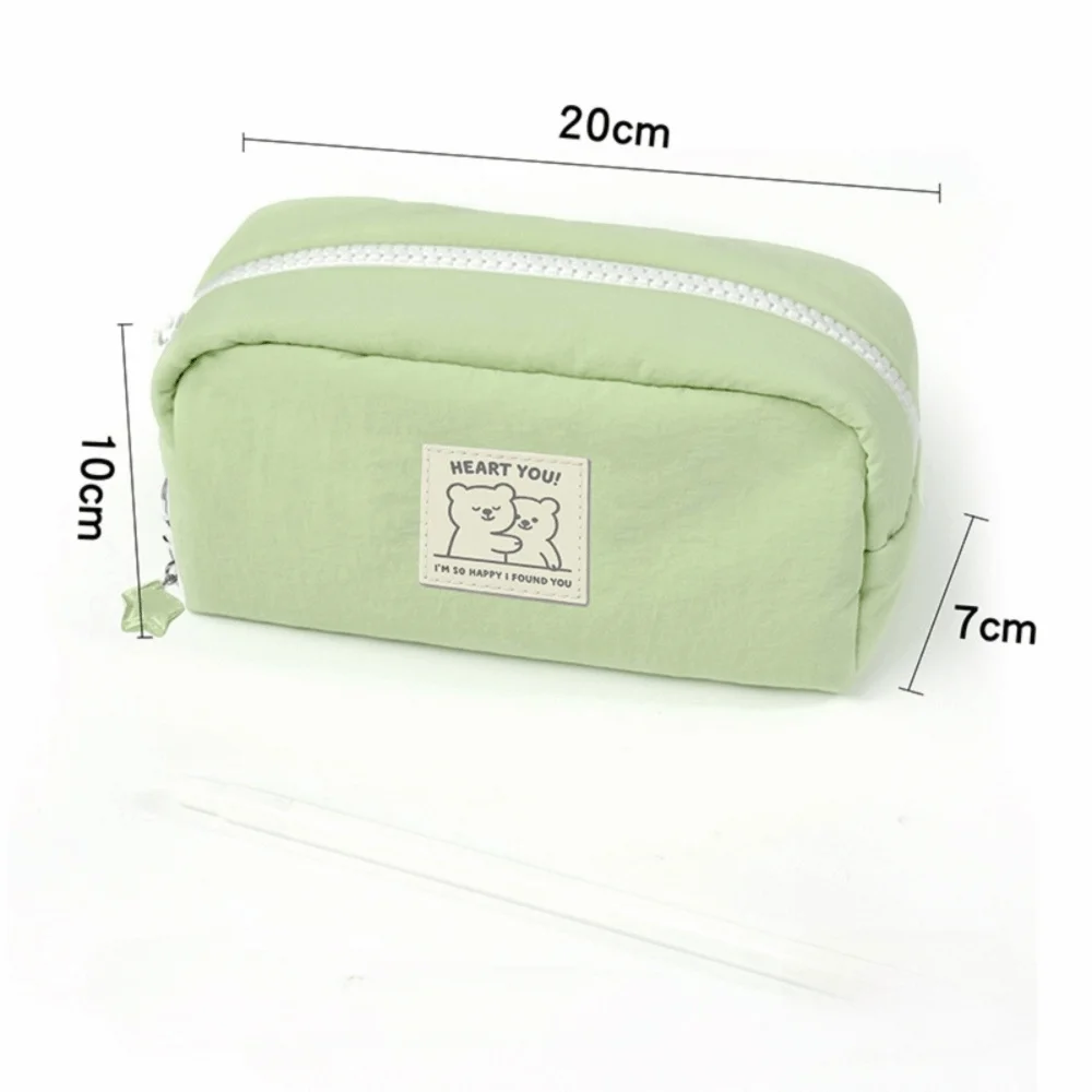 Large Capacity Pencil Case – Fabric Pen Bag with Star Pendant Pencil Case Axl Green