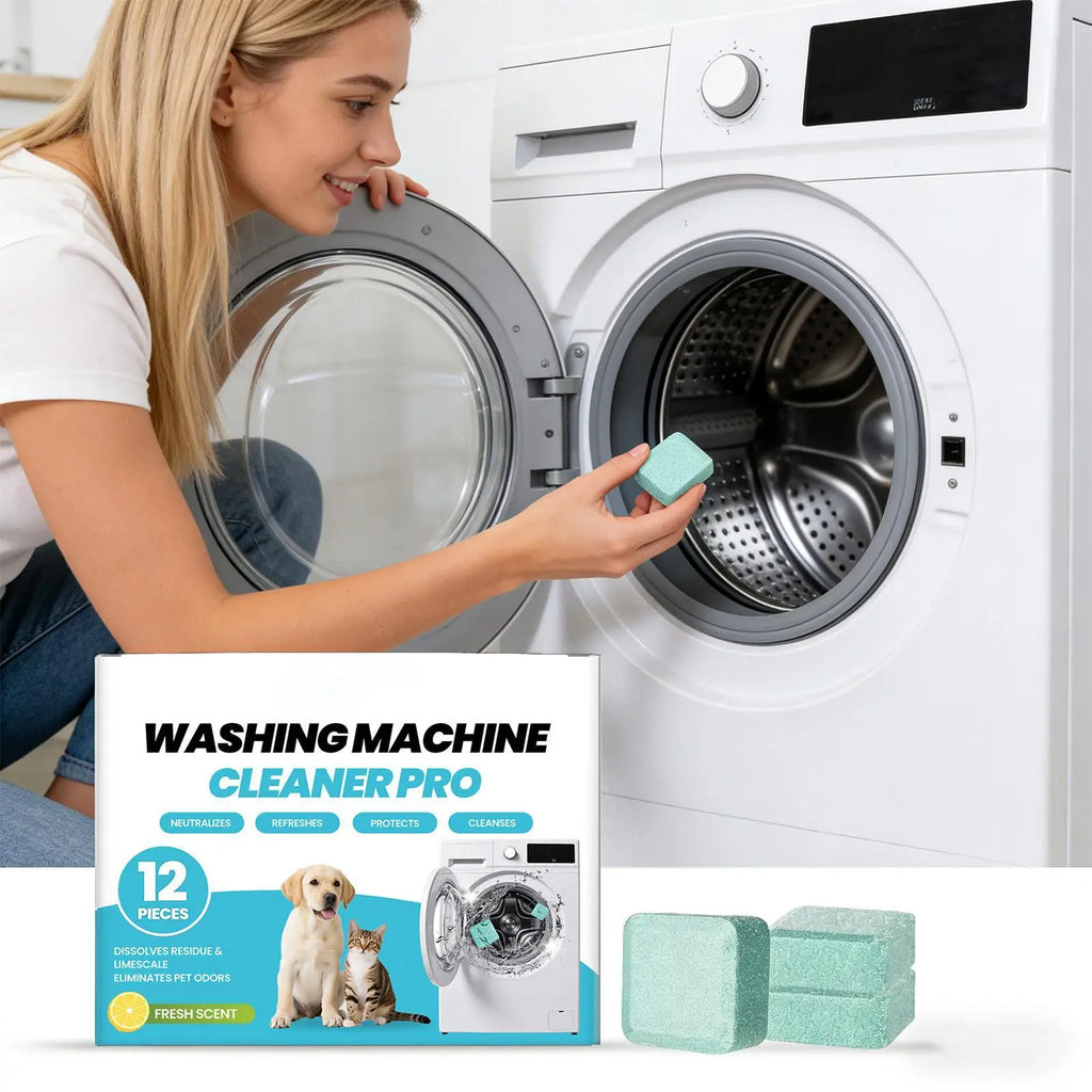 12-Pack Pet Hair Washing Machine Cleaner & Descaler Tablets Washing Machine Cleaner Axl