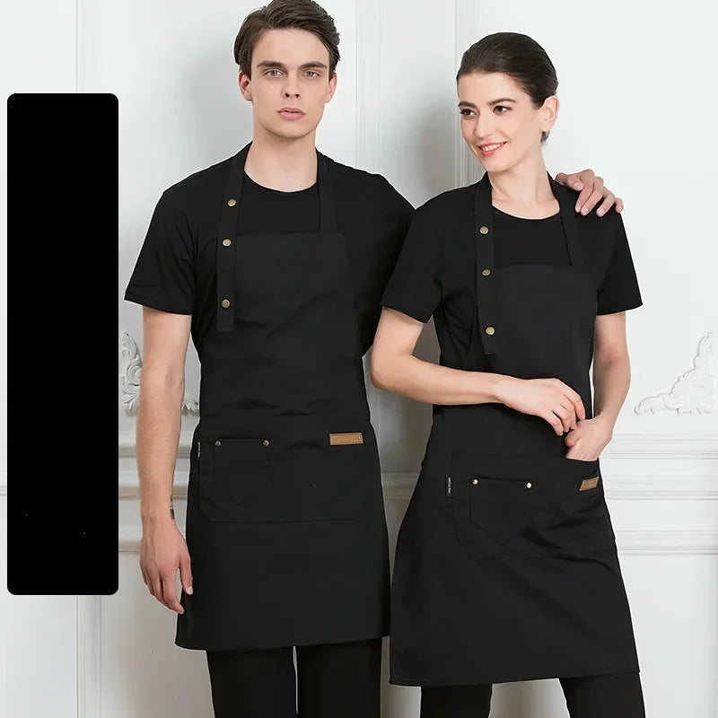 Canvas Bib Apron for Cooking, BBQ & Hairdressing – Unisex Bib Apron Axl