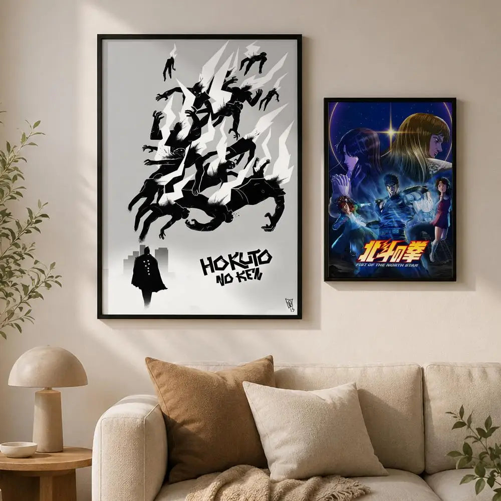 Fist of the North Star Anime Poster – Peel & Stick PVC Wall Art Anime Wall Poster Axl