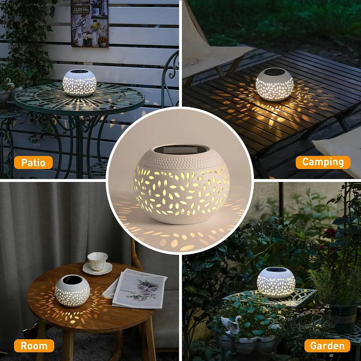 Solar LED Garden Lantern – Waterproof Metal Outdoor Patio Light Solar Garden Lantern Axl
