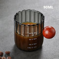 KEMORELA Wooden Handle Glass Milk Cup 90/120/180ml Coffee Jug Glass Milk Jug Axl 90ML 90ml-180ML