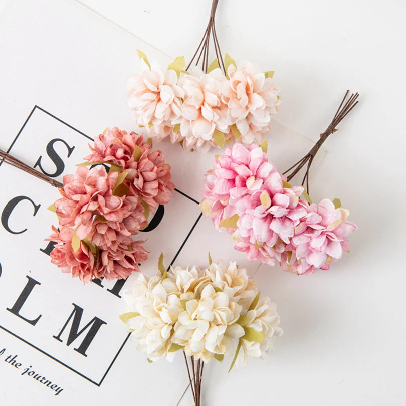 Silk Carnation Artificial Flowers UV Protection – 6 or 18 Pcs Artificial Silk Flowers Axl