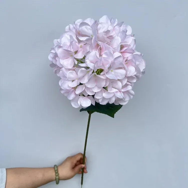 Large Hydrangea Artificial Flower Stems – 135 Petals, Candy Colors Artificial Flower Stems Axl Light pink