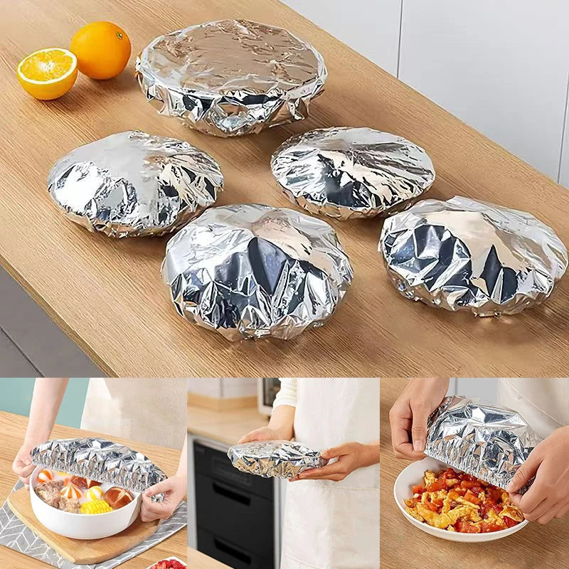 Reusable Aluminum Foil Insulation Cover for Lunch Box | 10/50 Pcs Food Insulation Cover Axl