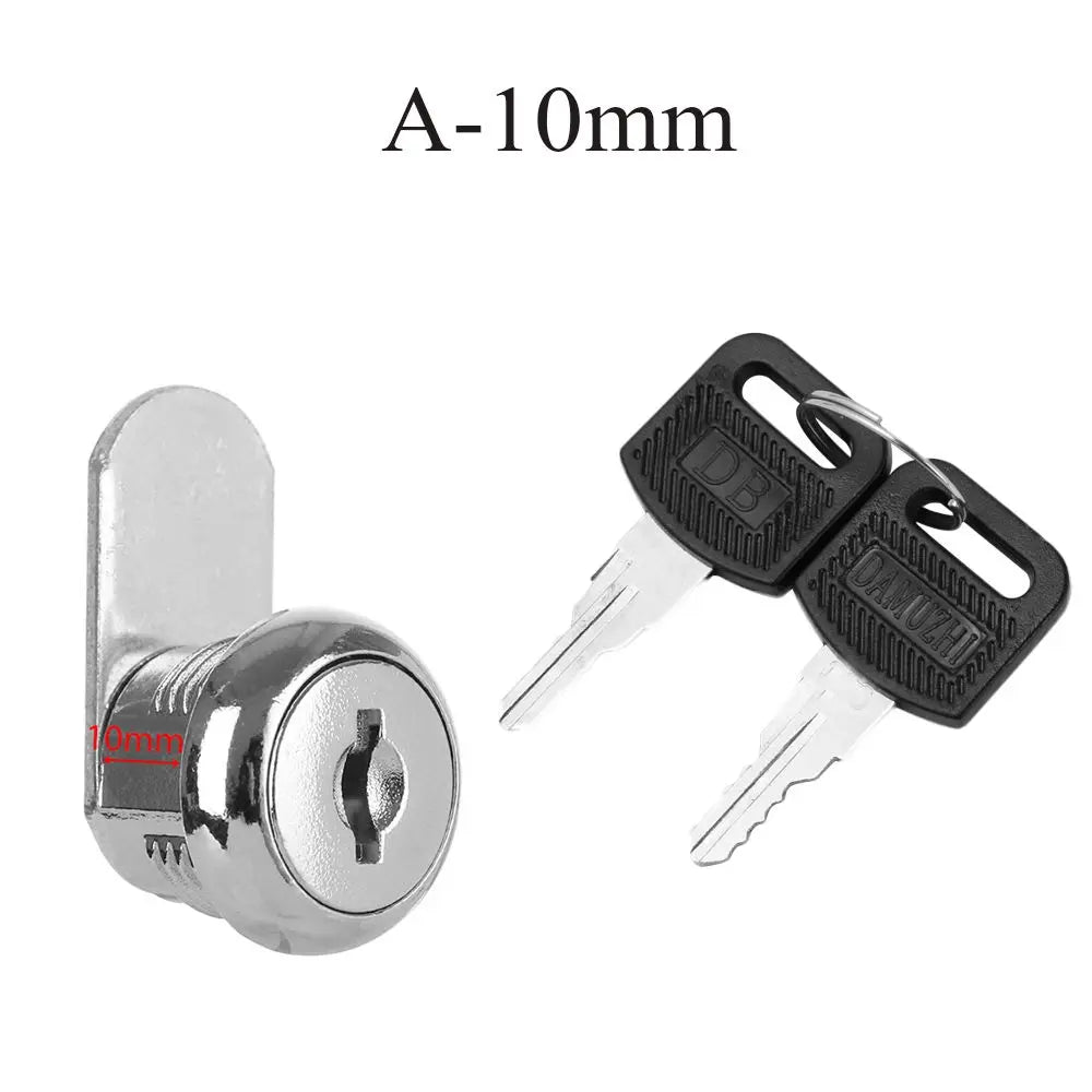 Zinc Alloy Cam Lock with 2 Keys – Cabinet Drawer Mailbox Cam Lock Axl A-10mm
