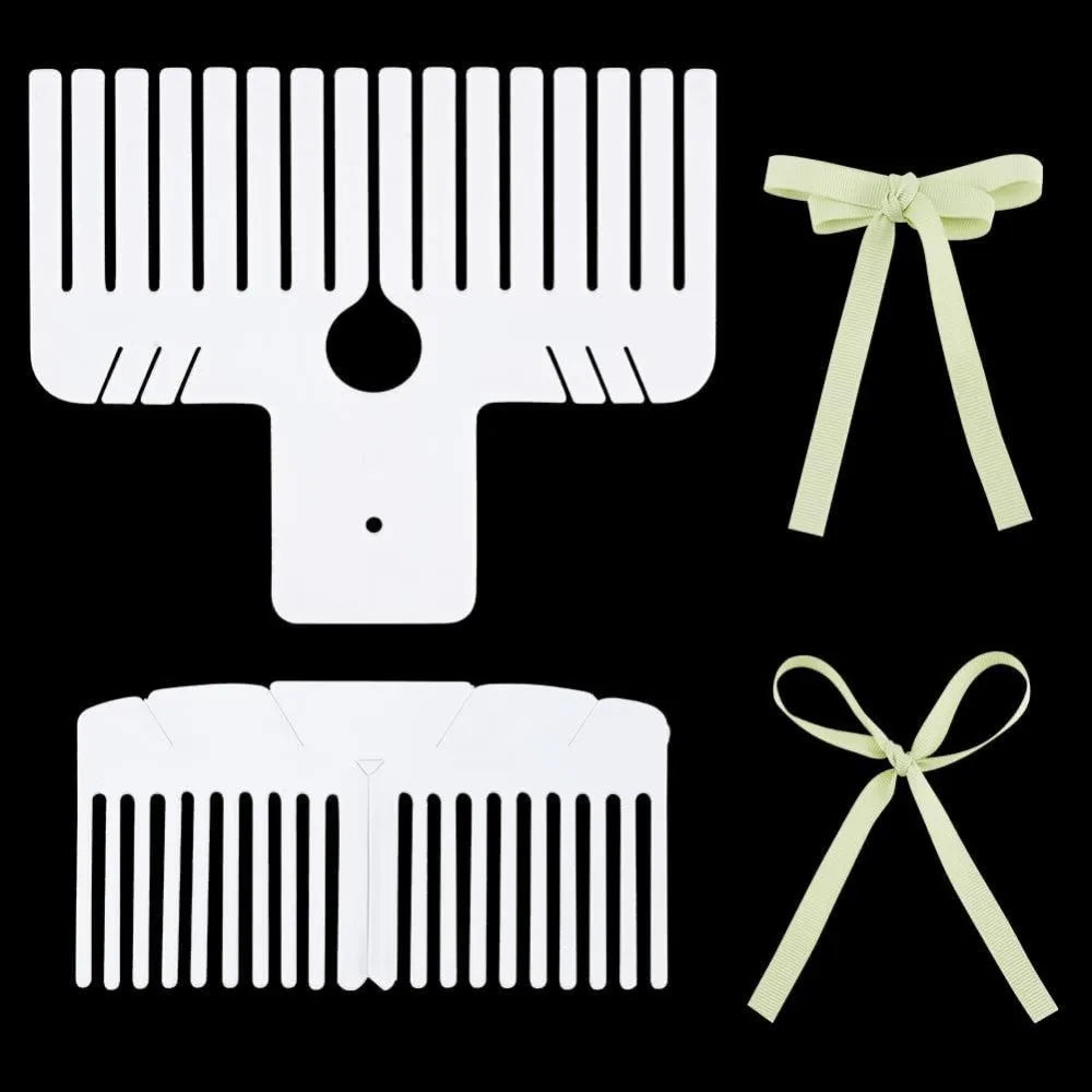 2-Piece Plastic Bow Maker Kit – DIY Hair Bows & Ribbon Tool Bow Making Tool Axl AECH04-18724