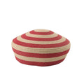 Women's Striped Paper Straw Dome Sun Hat – Lightweight & Elegant Straw Sun Hat Axl Red