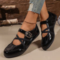 Women's Mary Jane Flats – Lightweight Buckle Casual Shoes Women's Mary Jane Flats Axl black 38