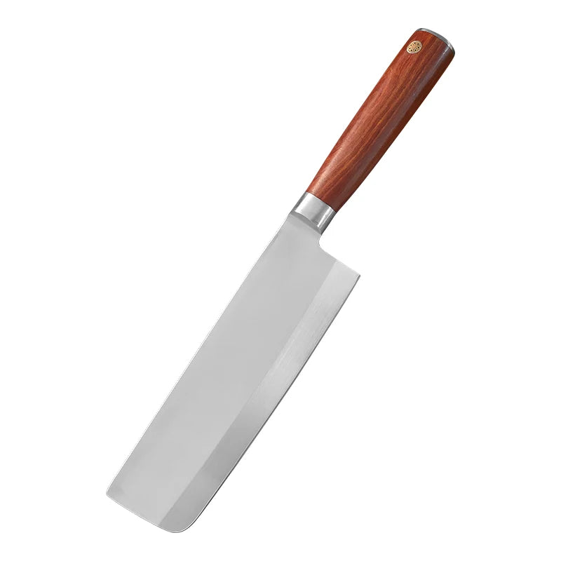 Stainless Steel Meat Cleaver – Wood Handle Chef Knife | InLeung Kitchen Cleaver Knife Axl Style B