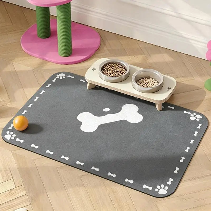Diatomaceous Earth Pet Placemat – Non-Slip Quick-Dry Food Mat Pet Feeding Mat Axl