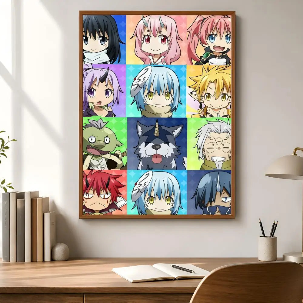 TenSura Anime PVC Wall Poster – Waterproof Peel & Stick HD Art Anime Wall Poster Axl