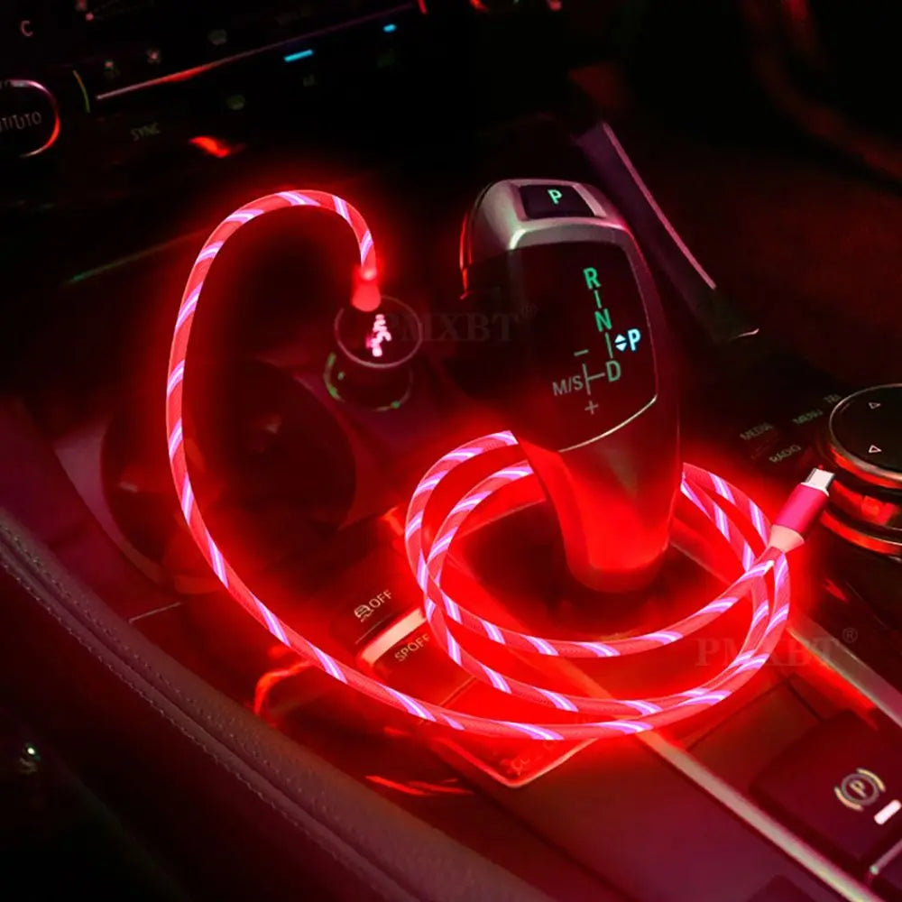 LED Glowing USB-C & Micro USB Charging Cable – 1M Luminous USB Charging Cable Axl