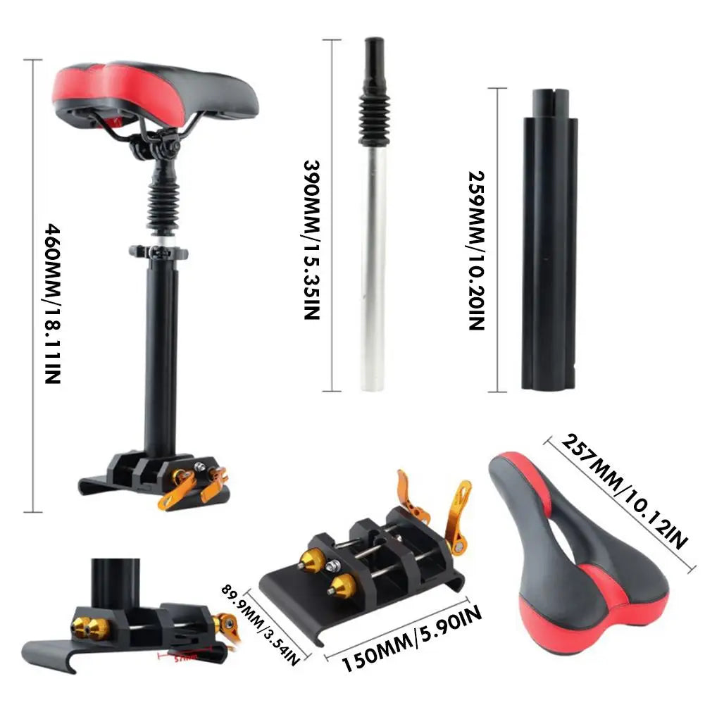 Adjustable Electric Scooter Seat & Saddle – Quick Release Cushion Scooter Seat Axl