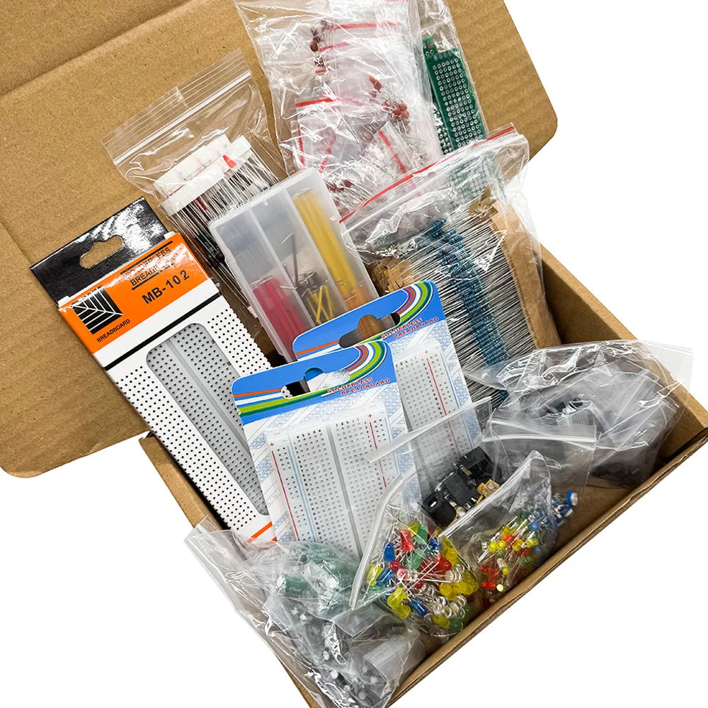 2110PCS Electronic Components Kit – Resistors, LEDs, Breadboard Electronic Components Kit Axl